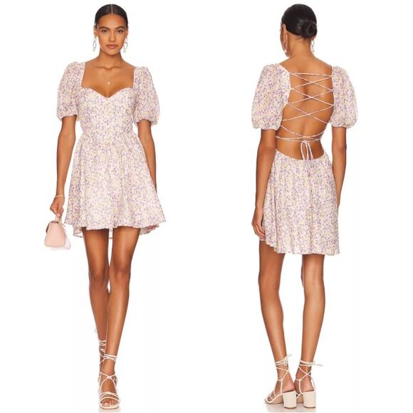 Bardot Marlie‎ Ditsy Floral Milkmaid Dress White XXL - Picture 2 of 8